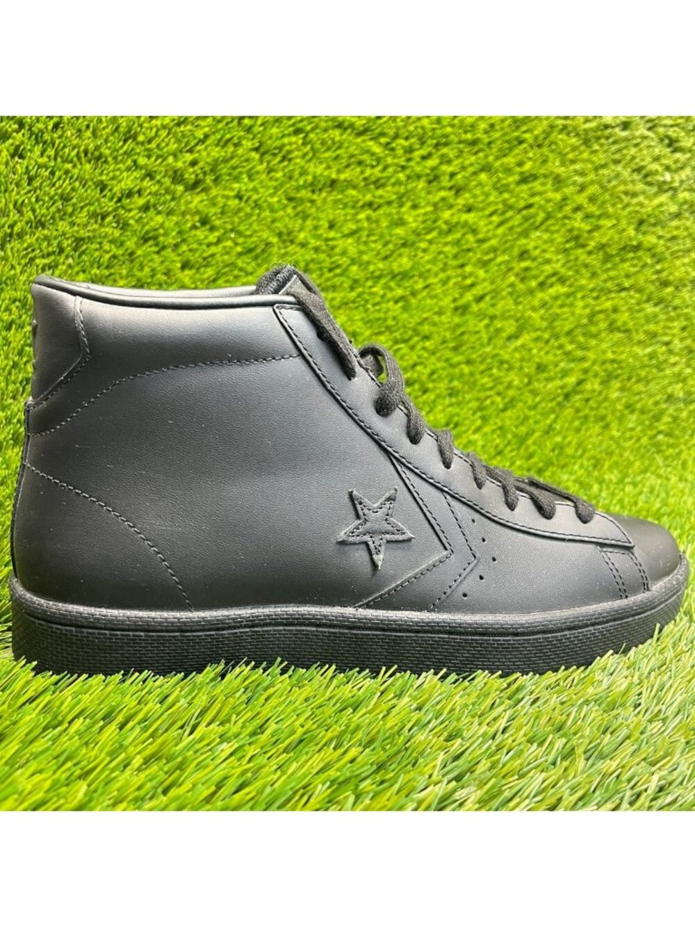 Converse Pro Leather Hi Mens Size 8.5 All Black Athletic Walking Shoes Sneakers